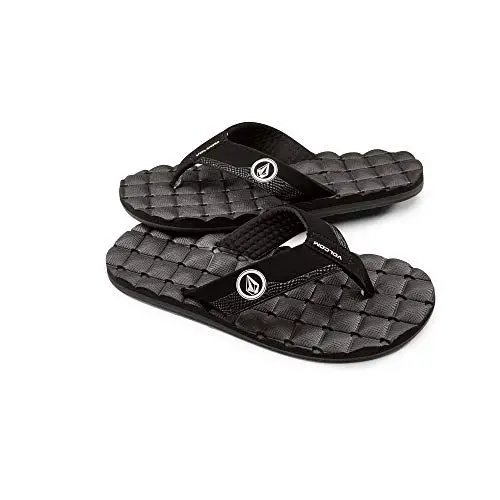 Produktbild: Volcom Herren Recliner SNDL Zehentrenner, Schwarz (Black White BWH), 40.5 EU