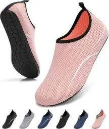 Produktbild: VOLHAL Badeschuhe Damen Wasserschuhe Herren Schwimmschuhe Schnell Trocknend Strandschuhe rutschfeste Aquaschuhe Leicht Surfschuhe für Beach Pool Yoga, Rosa 39 EU