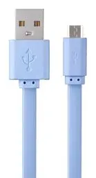 Produktbild: Volkano Slim Series CAB343-BBL USB-Kabel (USB auf Micro-USB), 1 m