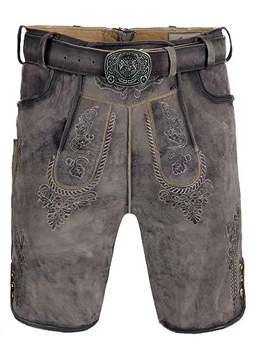 Produktbild: Volksfest Lederhose Herren | Herren Tracht Wildbock (100% Wildleder) | Trachtenlederhose braun Used in Gr. 64