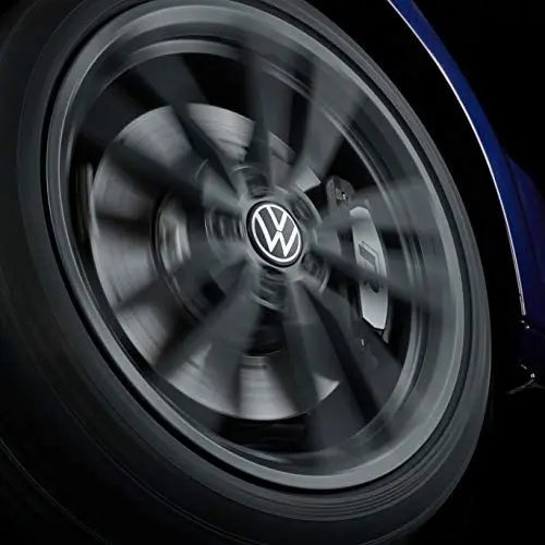 Produktbild: Volkswagen 000071213D Nabenkappe für LM-Felge, dynamisch, mit stehendem Logo im Fahrbetrieb, Schwarz