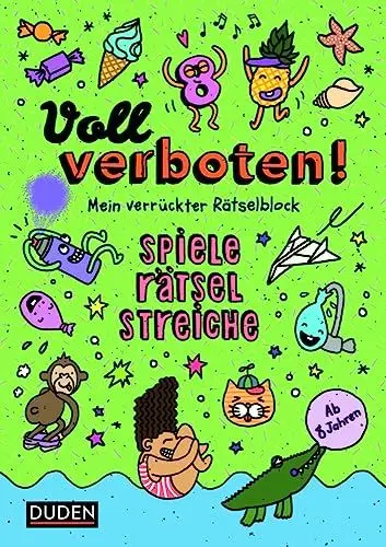 Produktbild: Voll verboten! Mein verrückter Rätselblock 3 – Ab 8 Jahren: Spiele – Rätsel – Streiche
