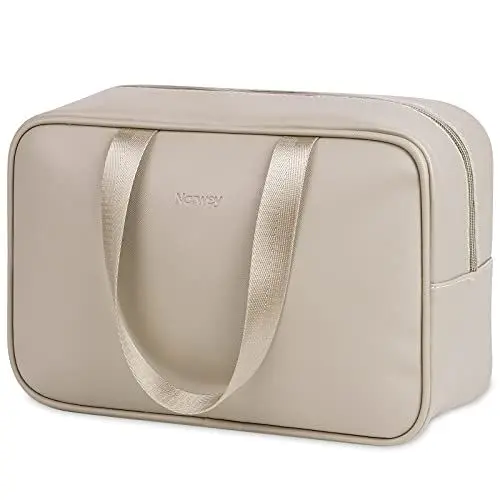 Produktbild: Volle Größe Kulturbeutel Große Kosmetiktasche Reise Make-up Taschen Organizer für Damen und Frauen (Braun)