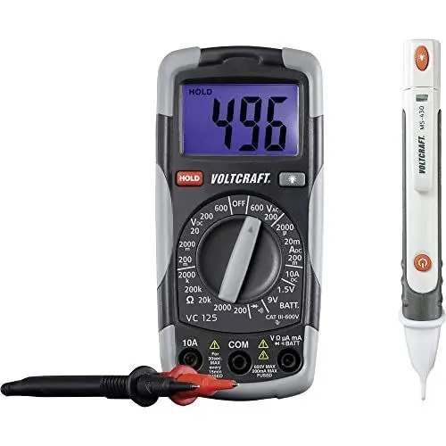 Produktbild: VOLTCRAFT DT-TEST-KIT 150 Hand-Multimeter digital CAT III 600 V Anzeige (Counts): 2000