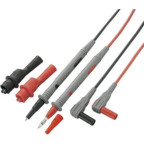 Produktbild: VOLTCRAFT MS-2 Sicherheits-Messleitungs-Set Lamellenstecker 4 mm Prüfspitze Schwarz, Rot 1 Set