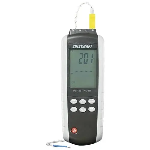 Produktbild: VOLTCRAFT PL-125-T4 Temperatur-Messgerät -200 - +1372 °C Fühler-Typ K, J