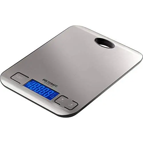 Produktbild: VOLTCRAFT TS-5000/1-Alu Briefwaage Wägebereich (max.) 5 kg Ablesbarkeit 1 g batteriebetrieben Edelstahl