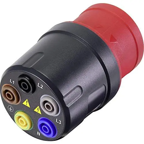 Produktbild: VOLTCRAFT VMA-3L 16 Messadapter CEE-Stecker 16 A 5polig - Buchse 4 mm Dunkelgrau, Rot