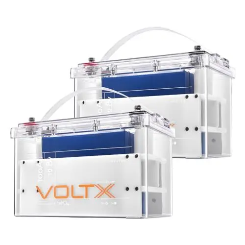 Produktbild: VoltX LiFePO4 100Ah 12V (2 Pack) Lithium Batterie Heizfunktion 100A BMS 2560Wh Kapazität LiFePO4 Akku Deep Cycle mit 4000+ Tiefzyklus für Wohnmobil, Solare Heimanlagen, Camping, Boot