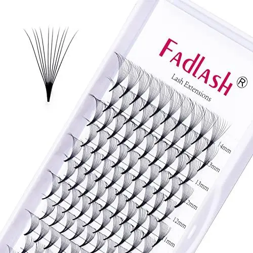 Produktbild: Volumen Wimpern C Curl 0.07mm 8-14mm 10D Lash Extensions natürliche lange einzelne Wimpern professionelle Wimpern cluster natural Fans (C curl 0.07mm, 10D 8-14mm)