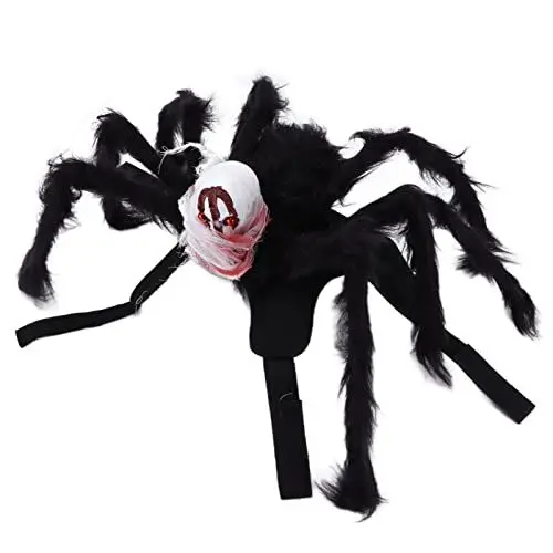 Produktbild: Voluxe Hund Katze Halloween Spinnenkostüm, Halloween Haustierkostüm Bequem Atmungsaktiv für Hunde für Katzen(Bemaltes Gesicht, m)