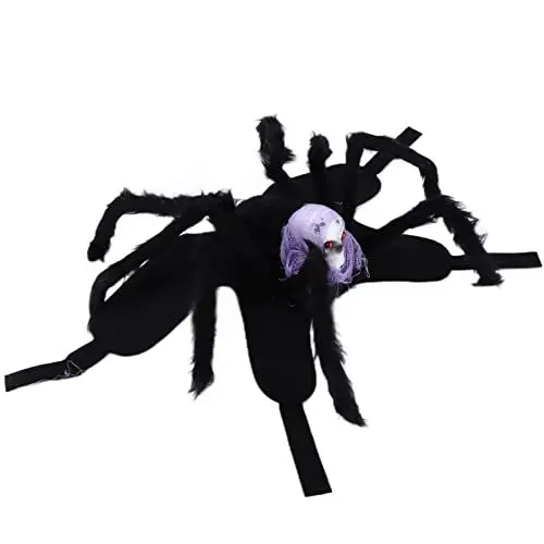 Produktbild: Voluxe Hund Katze Halloween Spinnenkostüm, Halloween Haustierkostüm Bequem Atmungsaktiv für Hunde für Katzen(Violett, S)
