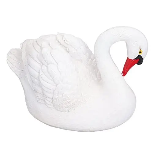 Produktbild: Snufeve6 Gans Statue, Weißer Schwan Figur Natürliche Feine Verarbeitung Wasserdichter Sonnenschutz für Garten für Outdoor für Hof