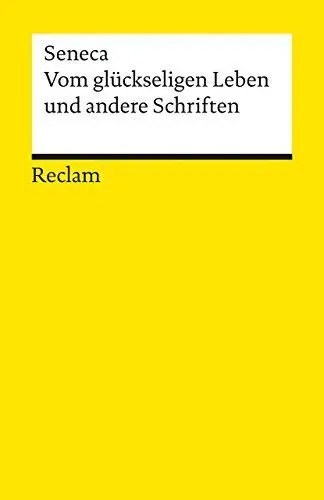 Produktbild: Vom glückseligen Leben und andere Schriften