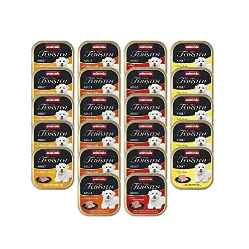 Produktbild: animonda Vom Feinsten Adult Feinschmecker Vielfalt (22 x 150 g), Hundenassfutter für ausgewachsene Hunde, Nassfutter für Hunde mit fein-stückigen Pasteten, Hundefutter ohne Getreide