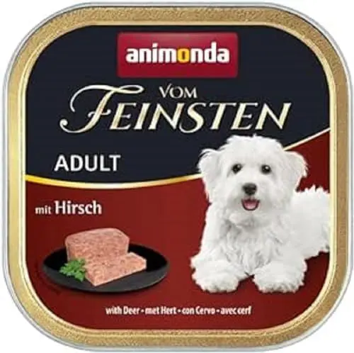 Produktbild: vom Feinsten Hundefutter nass mit Hirsch (22 x 150g), Hundefutter ohne Getreide und Zucker von animonda, mitfrischen, fleischlichen Zutaten