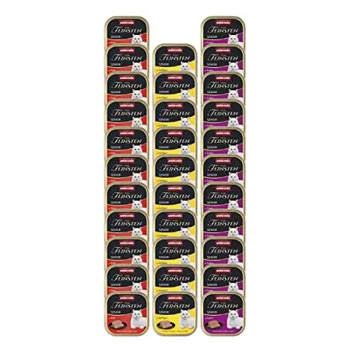 Produktbild: vom Feinsten Senior Katzenfutter nass Nassfutter Vielfalt (32 x 100 g), Katzenfutter ab 7 Jahren von animonda, ohne Getreide und Zucker, mitfrischen, fleischlichen Zutaten