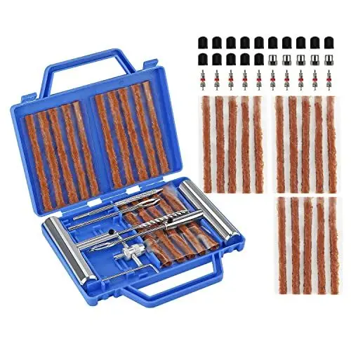 Produktbild: VonLux Reifenreparaturset Auto Reifen Reparaturset 67tlg Heavy Duty Flat Reifen Reparatur Set, Flicken Satz, Schlauchlose Autoreifen Flickzeug Pannenset, für PKW, Motorrad, LKW, ATV, Traktor usw.