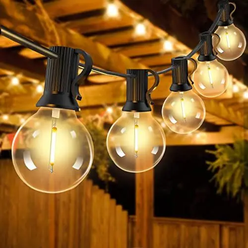 Produktbild: Voolex Lichterkette Außen Glühbirnen, 12M/40FT LED Lichterkette Warmweiß IP44 Wasserdicht, Innen/Außen Lichterketten für Garten, Terrasse, Hochzeiten, Partys (Keine Fernbedienung)