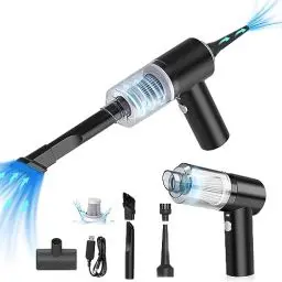 Produktbild: vootun Handstaubsauger Akku Auto,3 in 1,4000mAh,Mini Handstaubsauger Kabellos mit Waschbar Filter,Nass und Trocken,Handstaubsauger Stark für Haus,Küche,Auto,Tierhaare,Ecken