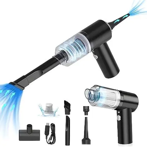 Produktbild: vootun Handstaubsauger Akku Auto,3 in 1,4000mAh,Mini Handstaubsauger Kabellos mit Waschbar Filter,Nass und Trocken,Handstaubsauger Stark für Haus,Küche,Auto,Tierhaare,Ecken