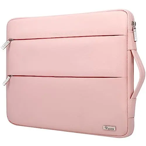 Produktbild: Voova Laptophülle 14 14.2 14.5 14.6 15 15.3 zoll Laptop Hülle Macbook Air 15 Notebook Tasche Sleeve Case Bag Schutzhülle Laptoptasche Notebooktasche Damen Herren Prinzessin Rosa