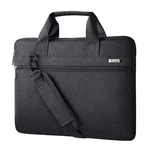 Produktbild: Voova Laptoptasche Notebook 17 17,3 Zoll Laptop Tasche Umhängetasche Tragetasche 360° Schutz Wasserdicht Stoßfest Notebooktasche 17.3 Schwarz