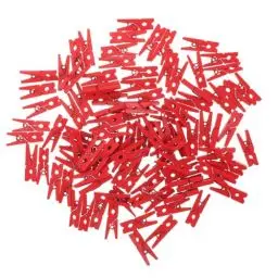 Produktbild: VORCOOL 100 Stück Mini Holzklammern Natur Holz Wäscheklammern Foto Clips für DIY Handwerk Dekoration