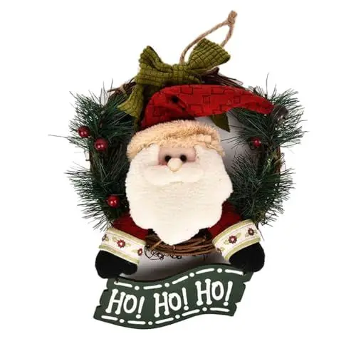 Produktbild: VORCOOL 2018 weihnachtskranz Rattan Ring hängen Santa Ornament deciration für tür Wand Fenster Baum Haus - 29 cm