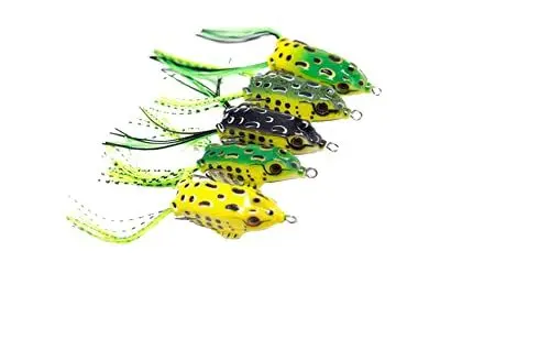 Produktbild: VORCOOL 2Pcs Frosch Angelköder lebensechte Topwater Lockt mit Doppelhaken zum Angeln