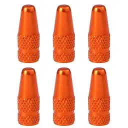 Produktbild: VOSAREA Ventilkappen Fahrrad Aluminiumlegierung Ventilkappen für MTB Rennrad Mountainbike Reifen Vorbauabdeckungen Staubabdeckungen (Orange)