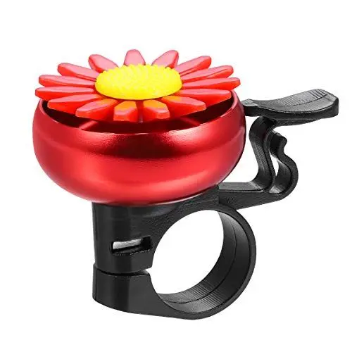 Produktbild: VORCOOL Fahrrad Glocke Fahrradklingel Blumen-Motiven Kinder Lenker Alarm Kinderfahrrad zubehör (Rot)