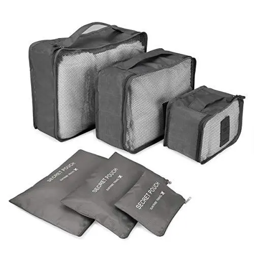 Produktbild: VORCOOL Kleidertaschen Set Kofferorganizer für Koffer Reisetasche Rucksack Sporttasche wasserdichte 6 teiliges