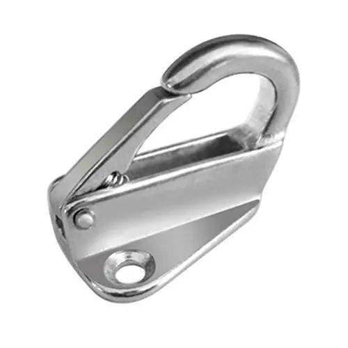 Produktbild: Marine Grade Edelstahl Frühling Haken Snap Befestigen Seil Boot Segel Tug Ship Marine Hardware Boot Zubehör (Silber)