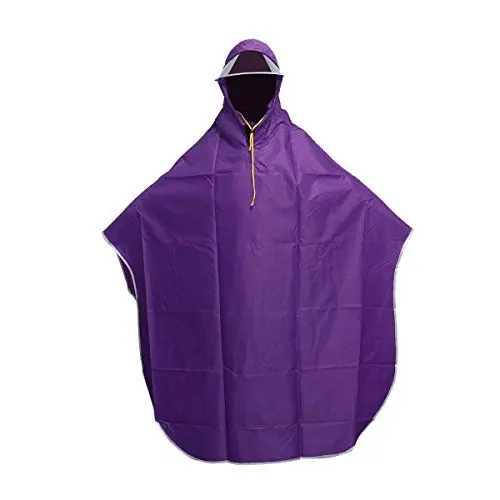 Produktbild: VORCOOL Regenponcho Fahrradponcho Regencape Poncho mit Kapuze Regenmantel für Damen Herren Radfahren Fahrrad (Lila)