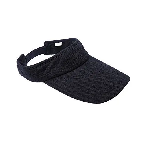 Produktbild: VORCOOL Sport Visor Cap Unisex Kappe UV Schutz Einstellbar für Sommer Tennis Golf Radfahren Angeln Laufen Jogging (Schwarz)