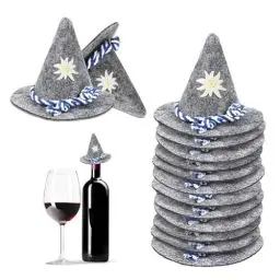 Produktbild: Vordpe 12 Stück Oktoberfest Hut Deko, Oktoberfest Accessoires, Mini Grau Trachtenhut Tischdeko, Dekoration für Hüte Deko Bastelbedarf Karneval