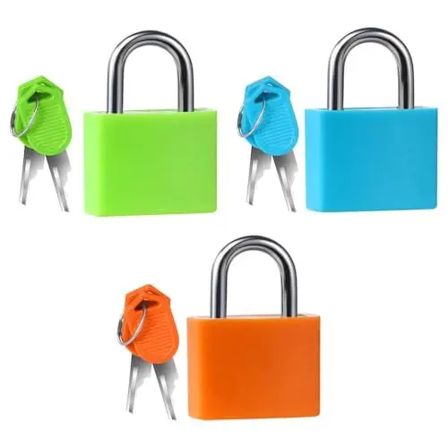 Produktbild: Vorhängeschloss Mini Kofferschloss Gepäckschloss mit Schlüssel Sicherheitsschloss Koffer Schlösser Reiseschloss Suitcase Locks für Koffer Schränke Schließfächer Spinde