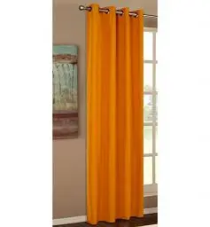 Produktbild: Vorhang Blickdicht Schal, Matte unifarbene Gardine mit Ösen. Material aus Microsatin Micofaser-Gewebe., 175x140, Orange, 20405