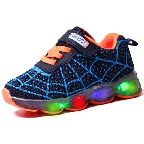 Produktbild: Vorkhuaeri Kinderschuhe Kleinkind Jungen Mädchen Lauftrainer Cartoon Mesh Atmungsaktive Sport- und Wandersneaker (C-Blue,31)
