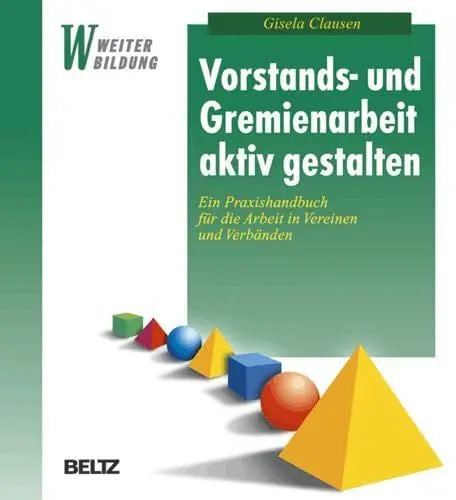 Produktbild: Vorstands- und Gremienarbeit aktiv gestalten (Beltz Weiterbildung)