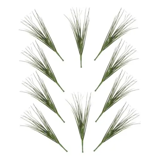Produktbild: VOSAREA 10St Simulierte Zierpflanzen künstliches Pflanzendekor künstlicher grüner Zweig Kunstrasenpflanze Kunstpflanzen Gras Dekoration DIY Blumengirlande grüne Stängel Plastik Green