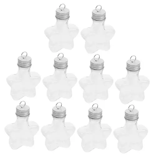 Produktbild: VOSAREA Dekoflaschen 10 Stück Dekorative Flaschen Süßigkeitsboxen Partygeschenke Für Frauen Geschenkboxen Transparente Süßigkeiten Flasche Nachfüllbare Süßigkeiten Flasche Diy Süßigkeitsflasche