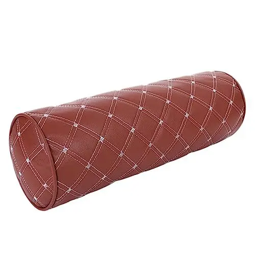 Produktbild: VOSAREA 1Stk Auto Nackenkissen Auto Innenraum car Interior Accessories Auto Sitzkissen Auto Accessories Auto Nackenstützkissen Reise-Nackenkissen Autokissen Auto Zubehör Leder Brown