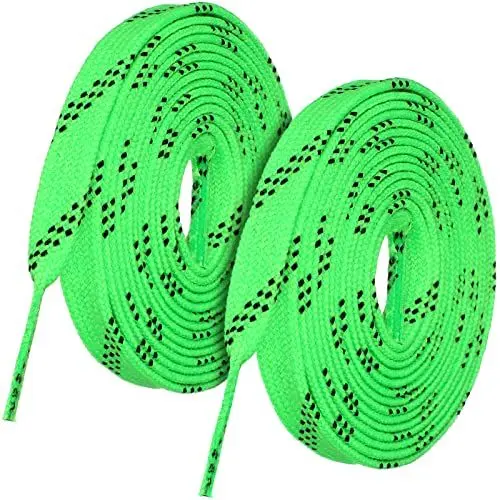 Produktbild: VOSAREA 1 Paar Gewachste Schlittschuhe Schnürsenkel Grün Flache Schnürsenkel Eishockey Schnürsenkel 96 Zoll Professionelle Gewachst Ice Hockey Schnürsenkel Frostschutz Schuhschnüre