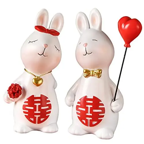 Produktbild: VOSAREA Paare Figurine Ornamente Hochzeit Paar Statue Künstliche Für Hochzeit Dekoration Präsentieren