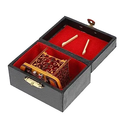 Produktbild: VOSAREA 1 Satz Dulcimer-Modell bürodeko wohnaccessoires Desktop-Hackbrett-Modell simuliertes Hackbrettdekor Anlage Dekor des Instrumentenmodells realistisches Simulationsinstrumentenmodell