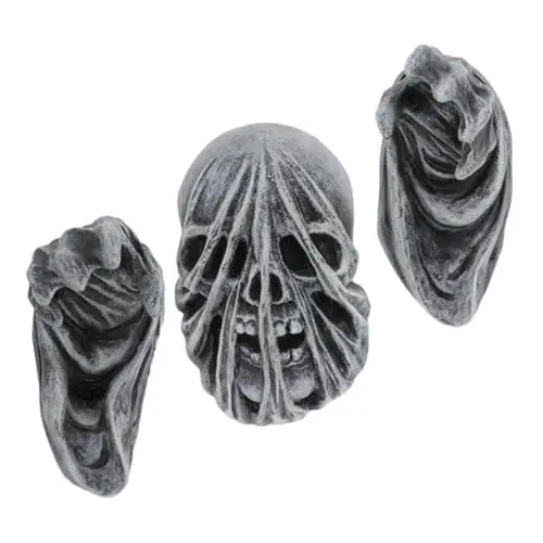 Produktbild: VOSAREA 1 Satz Geisterhand-wandbehang Halloween-schädelverzierung Halloween Gruselige Wanddekoration Halloween- -wanddekoration Halloween-spukhausdekorationen Harz Light Grey