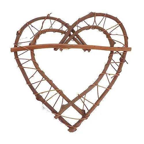 Produktbild: 26cm hängende Herz Kranz Wicker Rattan Herz Dekoration Möbel Schießen Requisiten