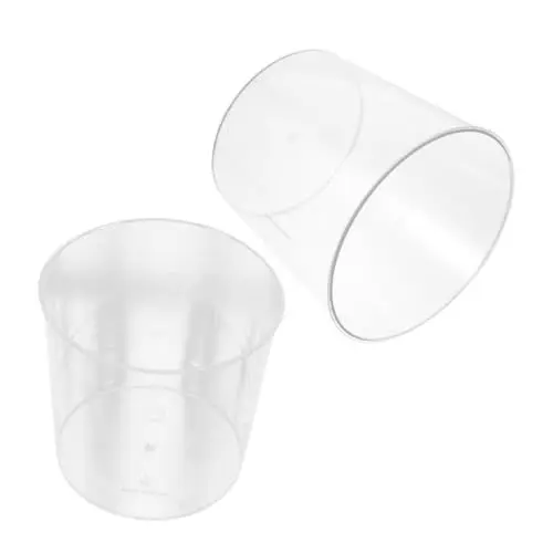 Produktbild: VOSAREA 2St Blumenkübel aufwachen klare Zylindervase Blumeneimer Transparente Blumenvase Anti-Fall Blumenkübel Links einmachgläser Kunststoffbehälter transparenter Blumenkübel das Haustier